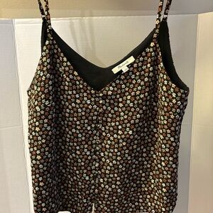 Madewell Black Floral Camisole